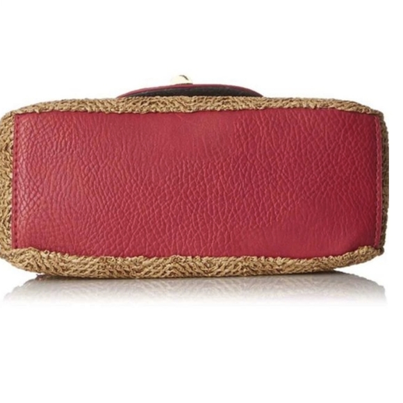 Olivia and Joy Janice Shoulder Bag Tan Straw/Fushcia - Picture 4 of 11